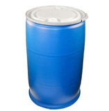 BASCO 55 Gallon Open Head Poly Drum - Blue, Ring and Bung Covers