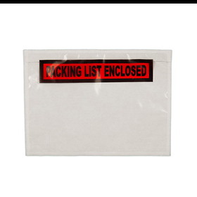 BASCO Packing List Envelopes - 7 Inch x 5 &#189; Inch