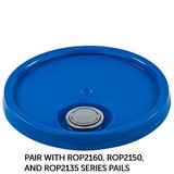 BASCO RightPail ™ 5 Gallon Tear Tab Pail Lid - Flexspout ® Opening - Blue