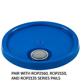 BASCO RightPail &#153; 5 Gallon Tear Tab Pail Lid - Flexspout &#174; Opening - Blue
