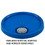BASCO RightPail &#153; 5 Gallon Tear Tab Pail Lid - Flexspout &#174; Opening - Blue, Price/each