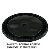 BASCO RightPail ™ 5 Gallon Snap On Plastic Pail Lid - Black