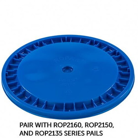 BASCO RightPail &#153; 5 Gallon Snap On Plastic Pail Lid - Blue