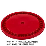 BASCO RightPail ™ 5 Gallon Snap On Plastic Pail Lid - Red
