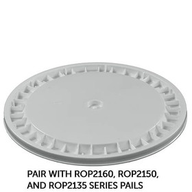 BASCO RightPail &#153; 5 Gallon Snap On Plastic Pail Lid - White