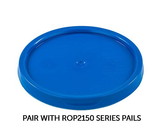 BASCO RightPail ™ 5 Gallon Tear Tab Plastic Pail Lid - Blue