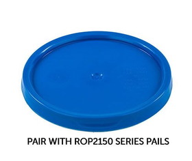 BASCO RightPail &#153; 5 Gallon Tear Tab Plastic Pail Lid - Blue