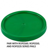 BASCO RightPail ™ 5 Gallon Tear Tab Plastic Pail Lid - Green