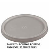 BASCO RightPail ™ 20 Liter Tear Tab Plastic Pail Lid - Natural