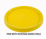 BASCO RightPail ™ 5 Gallon Tear Tab Plastic Pail Lid - Yellow