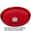 BASCO RightPail &#153; 5 Gallon Tear Tab Plastic Pail Lid, Flexspout &#174; Opening - Red, Price/each