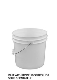 BASCO RightPail &#153; 1 Gallon Open Head Plastic Bucket - White