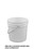 BASCO RightPail &#153; 1 Gallon Open Head Plastic Bucket - White, Price/each