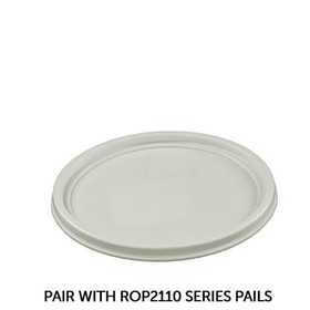 BASCO RightPail &#153; 1 Gallon Snap On Dry Seal Plastic Pail Lid - White