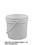 BASCO RightPail &#153; 2 Gallon Open Head Plastic Bucket - Plastic Handle - White, Price/each