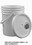 BASCO RightPail &#153; 5 Gallon Open Head Plastic Bucket, Plastic Handle - White, Price/each