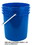 BASCO RightPail &#153; 5 Gallon Open Head Plastic Bucket - Plastic Handle - Blue, Price/each