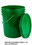 BASCO RightPail &#153; 5 Gallon Open Head Plastic Bucket - Metal Handle - Green, Price/each
