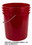 BASCO RightPail &#153; 5 Gallon Plastic Bucket, Open Head, Metal Handle - Red, Price/each