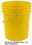 BASCO RightPail &#153; 5 Gallon Plastic Bucket, Open Head, Metal Handle - Yellow, Price/each
