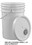 BASCO RightPail &#153; UN Rated 6 Gallon Open Head Plastic Bucket - White, Price/each