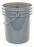 Basco ROP7070 5 Gallon Poly Pail, HDPE, Open Head, UN Rated, Gray