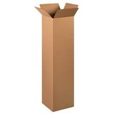 BASCO Cardboard Boxes, 12 Inch x 12 Inch x 4 Foot, Single Wall 32 ECT, Kraft Corrugated