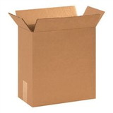 BASCO Cardboard Boxes, 12 3/4 x 6 3/8 x 13 Inches, Single Wall 32 ECT, Kraft Corrugated