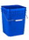 BASCO 4 Gallon Square Plastic Bucket, Open Head - Blue, Price/each