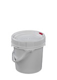 BASCO Life Latch® New Generation 1.25 Gallon Plastic Bucket with White Screw Top Lid - White