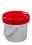 BASCO Life Latch&#174; New Generation 2.5 Gallon Plastic Pail with Red Screw Top Lid - White, Price/Each