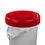 BASCO Life Latch&#174; New Generation 3.5 Gallon Plastic Bucket with Red Screw Top Lid - White, Price/Each