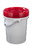 BASCO Life Latch&#174; New Generation 5 Gallon Plastic Pail with Red Screw Top Lid - White, Price/Each