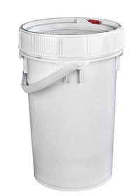 BASCO Life Latch &#174; 6.5 Gallon Plastic Pail, White Screw Top Lid - White
