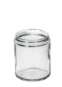 BASCO 8 Ounce Flint Straight Sided Glass Jar