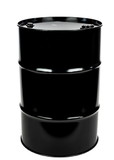 BASCO 30 Gallon Closed Head Steel Drum, UN Rated, Lined - Black