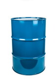 BASCO 30 Gallon Steel Drum, Closed Head, UN Rated, Rust Inhibitor - Blue