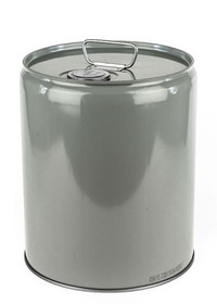 BASCO 5 Gallon Steel Pail, Closed Head, Lined, Flexspout&#174; Opening - Gray