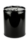 BASCO 5 Gallon Closed Head Steel Pail with 2 inch Bung Fitting - Black