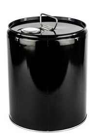 BASCO 5 Gallon Steel Pail, Closed Head, Unlined, Flexspout&#174; Opening - Black