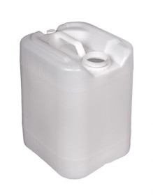 BASCO 5 Gallon Rectangular Plastic Pail, Closed Head, Rear Vent - Natural