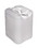 BASCO 5 Gallon Rectangular Plastic Pail, Closed Head, Rear Vent - Natural, Price/each