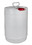 BASCO 6 Gallon Round Plastic Pail, Closed Head, 70 mm - White, Price/each