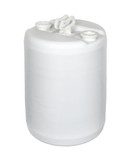 BASCO 15 Gallon Plastic Drum - Closed Head, UN Rated, 2 Handles - Natural