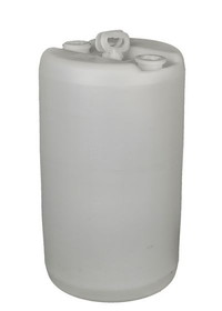 BASCO 20 Gallon Closed Head Plastic Drum, UN Rated, 2 Handles - Natural