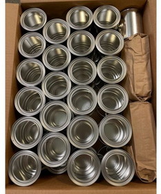 BASCO 1 Pint Metal Paint Cans with Lids - Unlined, 50 Pack