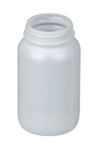 BASCO 8 oz Natural HDPE Wide Mouth Bottle