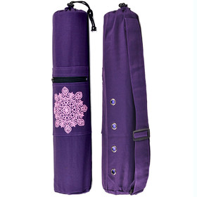 Muka Yoga Mat Carrier with Air Holes, Cotton Exercise Bag with Drawstring and Adjustable Strap