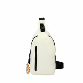 Muka Crossbody Sling Bag Nylon Chest Bag Casual Solid Color Shoulder Bag for Travel