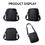 Muka Casual Cross Body Bag Shoulder Bag for Women & Men, Small Black Sling Bag with Detachable Strap